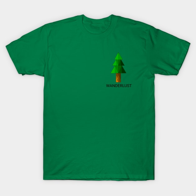 Wanderlust Pine T-Shirt by Lunar Scrolls Design